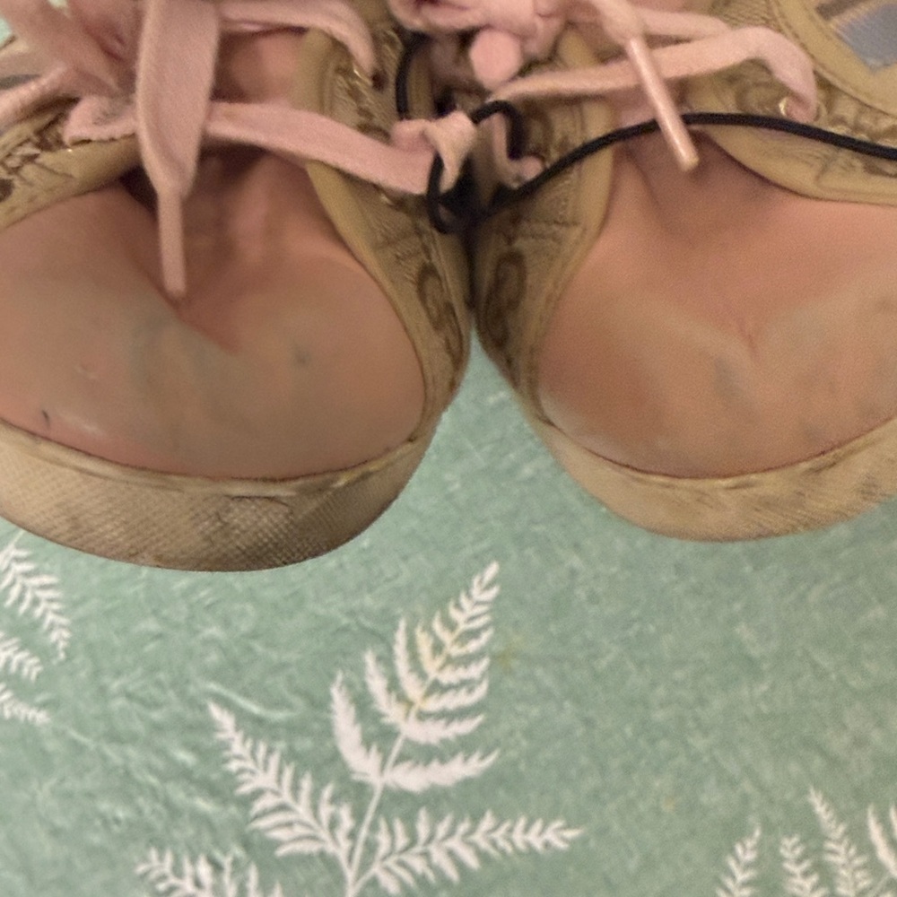 Gucci GG Monogram Canvas Ballet Flats - Pink/Tan - size 39 8-9 - Picture 14 of 15